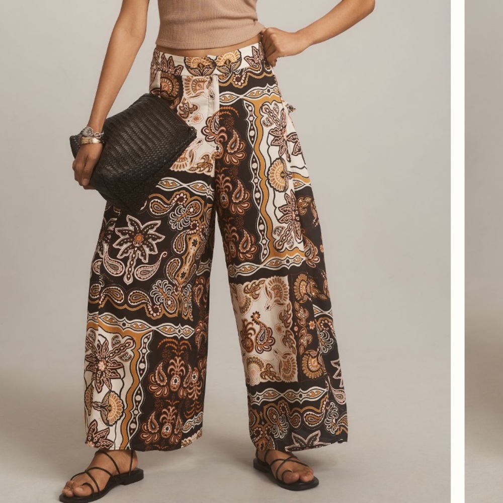 Farm Rio x Anthropologie Printed Wide-Leg Pants